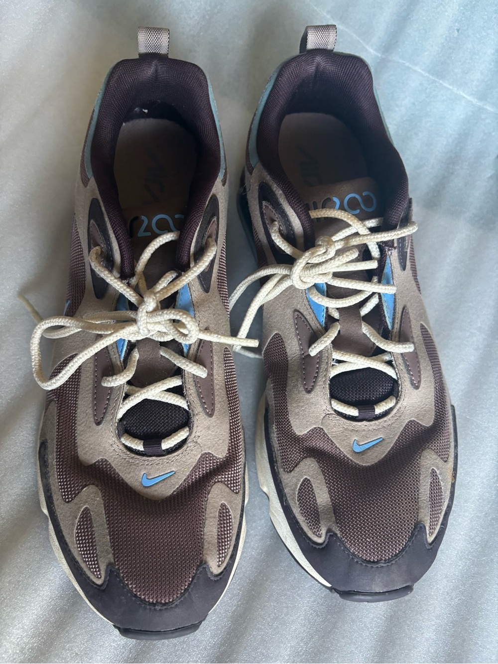 Nike Air Max 200 Brown Beige Pastel Blue Sneakers women's Size 9.5 AQ2568-200⁠
